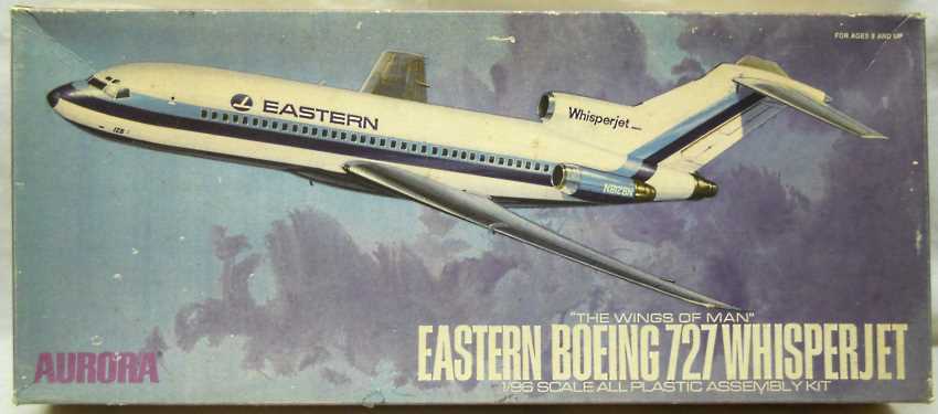 Aurora 1/96 Eastern Boeing 727 Whisperjet, 351 plastic model kit